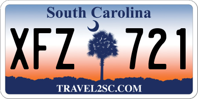 SC license plate XFZ721