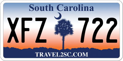 SC license plate XFZ722