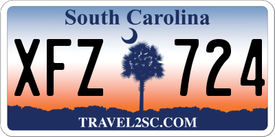 SC license plate XFZ724