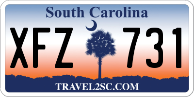 SC license plate XFZ731
