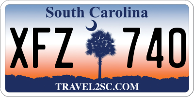 SC license plate XFZ740