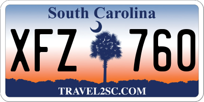 SC license plate XFZ760