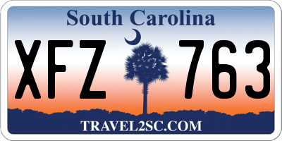 SC license plate XFZ763