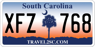 SC license plate XFZ768