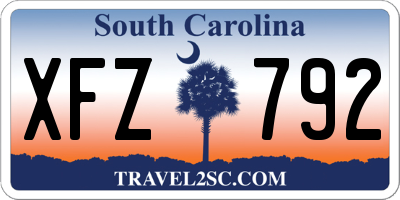 SC license plate XFZ792