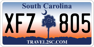 SC license plate XFZ805