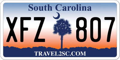 SC license plate XFZ807