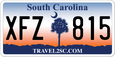 SC license plate XFZ815