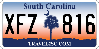 SC license plate XFZ816