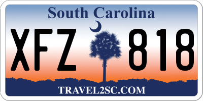SC license plate XFZ818