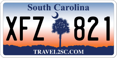 SC license plate XFZ821