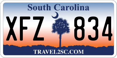 SC license plate XFZ834