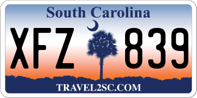 SC license plate XFZ839
