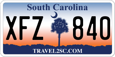 SC license plate XFZ840
