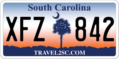 SC license plate XFZ842