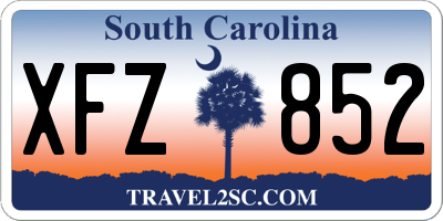SC license plate XFZ852