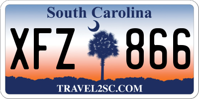 SC license plate XFZ866