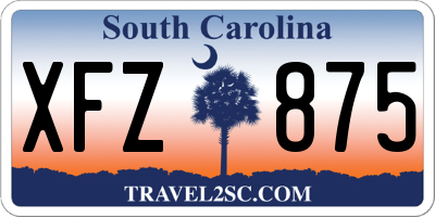 SC license plate XFZ875