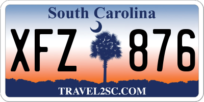 SC license plate XFZ876