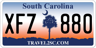 SC license plate XFZ880