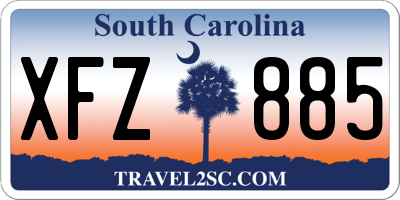 SC license plate XFZ885