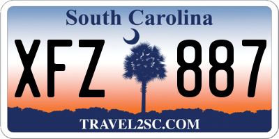 SC license plate XFZ887