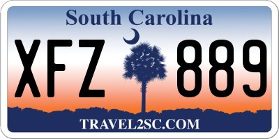 SC license plate XFZ889