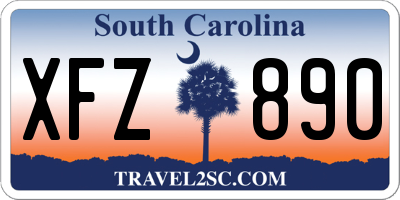 SC license plate XFZ890