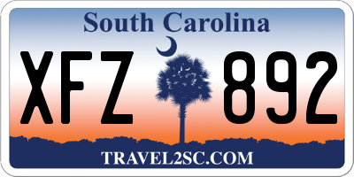 SC license plate XFZ892
