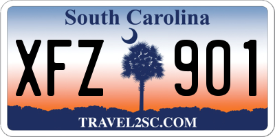 SC license plate XFZ901