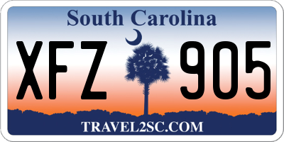 SC license plate XFZ905