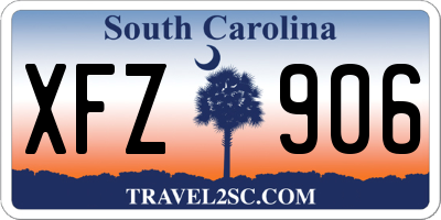 SC license plate XFZ906