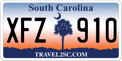 SC license plate XFZ910