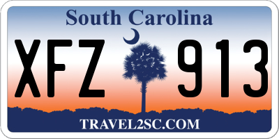 SC license plate XFZ913