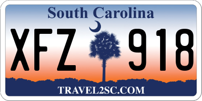 SC license plate XFZ918