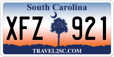 SC license plate XFZ921