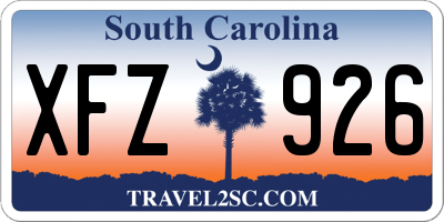 SC license plate XFZ926