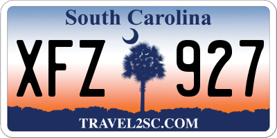 SC license plate XFZ927