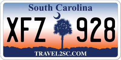 SC license plate XFZ928