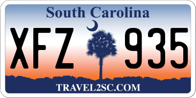 SC license plate XFZ935