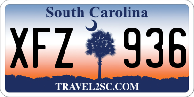 SC license plate XFZ936
