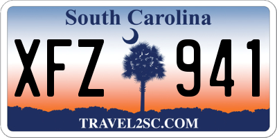 SC license plate XFZ941