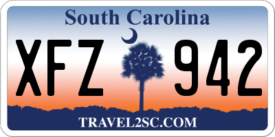 SC license plate XFZ942