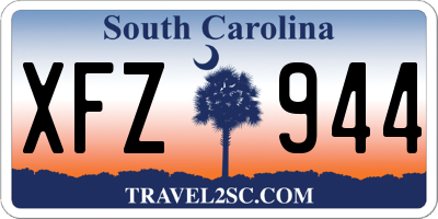 SC license plate XFZ944