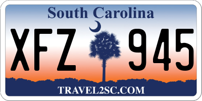 SC license plate XFZ945