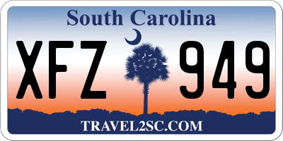 SC license plate XFZ949