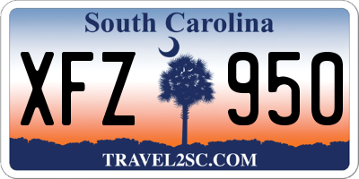 SC license plate XFZ950