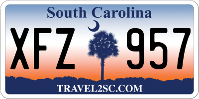 SC license plate XFZ957