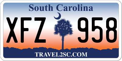 SC license plate XFZ958