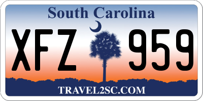 SC license plate XFZ959
